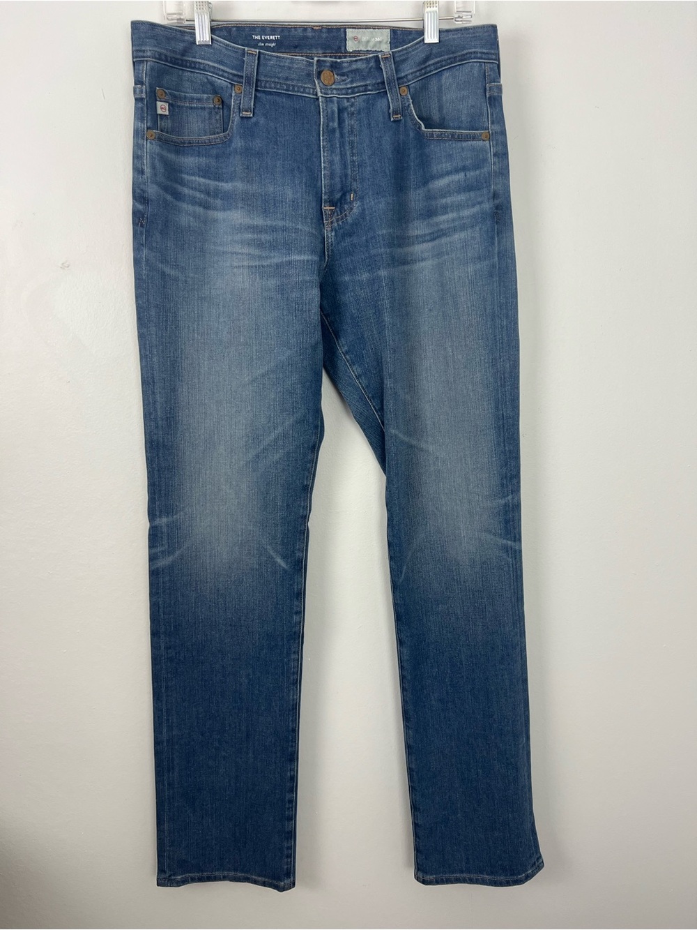 AG Adriano Goldschmied The Everett Slim Straight Jeans Distressed